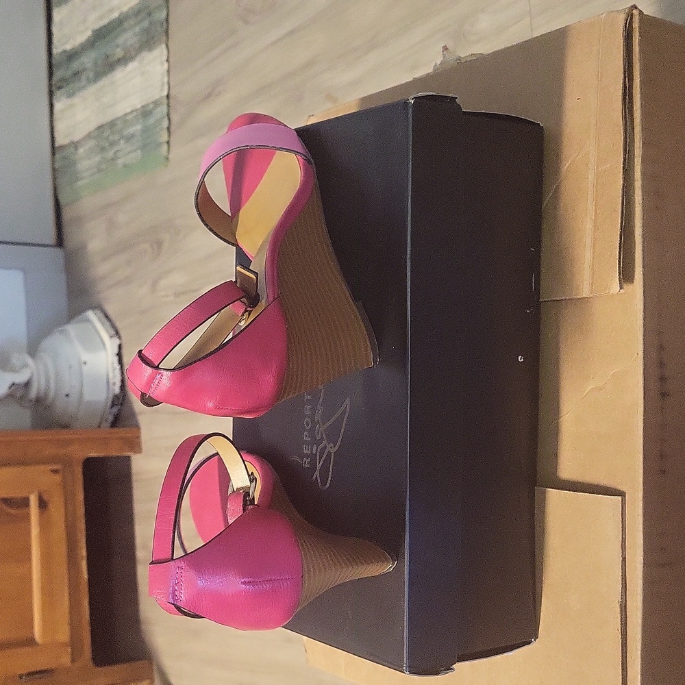 Report Signature Pink Zain Wedge Sandal Size 8 - Picture 4 of 6